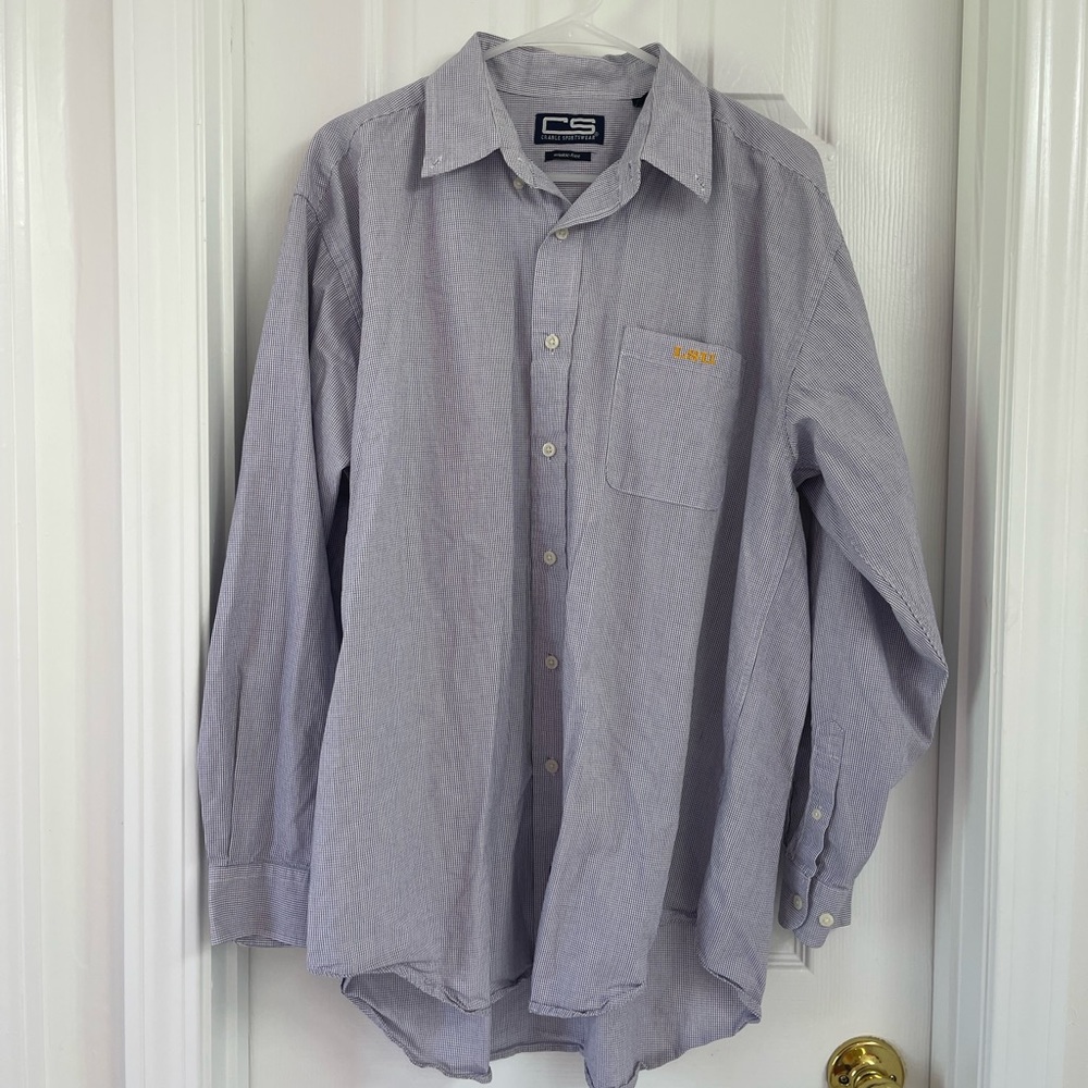 Mens LSU Button Down 💜🐯💛🏈